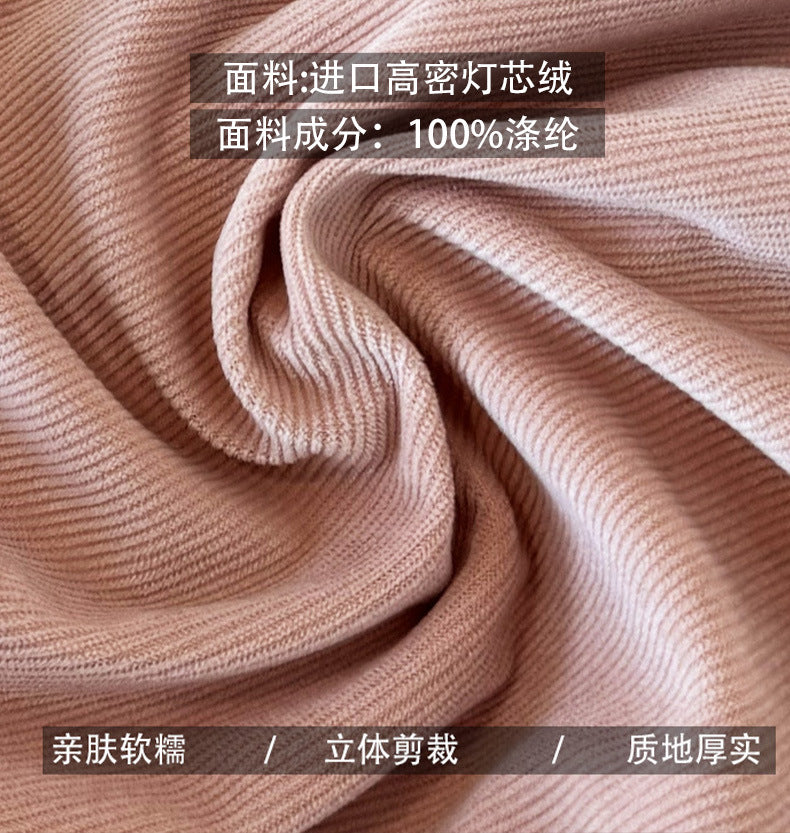 Lushi Japanese-Style Minimalist Thickened Brushed Corduroy Shirt for Women 2025 Autumn Inner Layering Base Shirt 3378