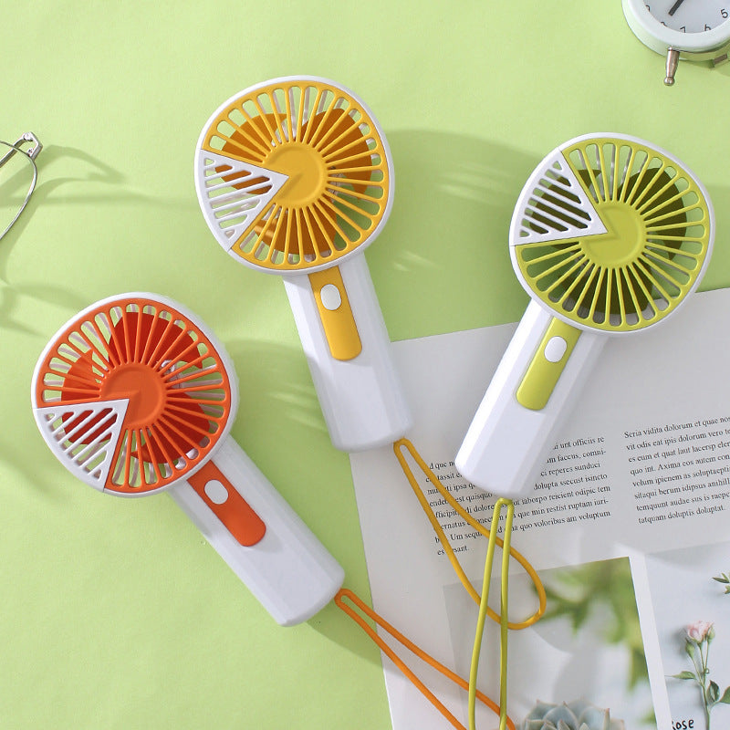 New cartoon mini fan summer outdoor portable USB rechargeable fan student dormitory desktop fan