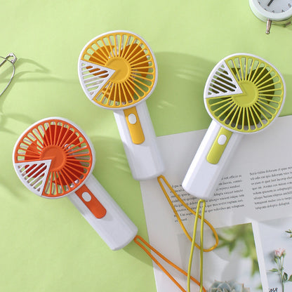 New cartoon mini fan summer outdoor portable USB rechargeable fan student dormitory desktop fan