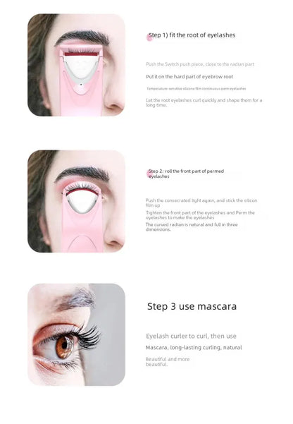 Cross-border new electric eyelash curling device electric eyelash curling device heating styling Beauty Makeup Eyelash curler beauty instrument
