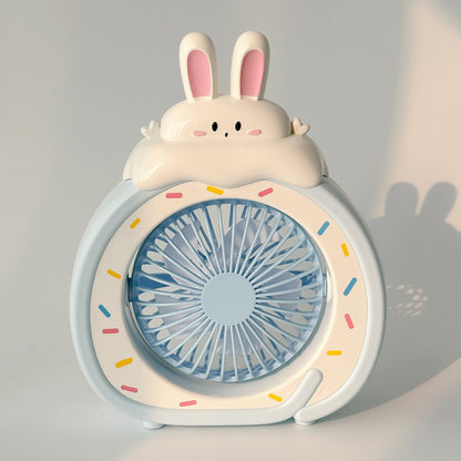 Food Toy Series Cartoon Electric Fan Summer Small Dormitory Fan USB Mini Fan Portable Handheld Fan