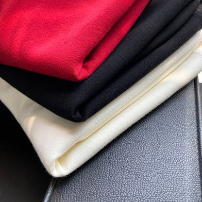 Luxi 2025 Autumn and Winter New Style Velvet Thickeneded Burgundy Sweatshirt for Women Korean Style Normcore Long-Sleeved Pullover Top 2628