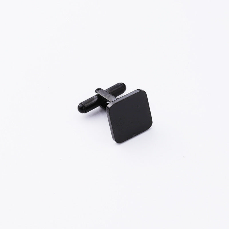 European and American Hot-Selling French-Style Stainless Steel Suit Cufflinks DIY Square Customizable Engraving Cufflinks Jewelry Accessories