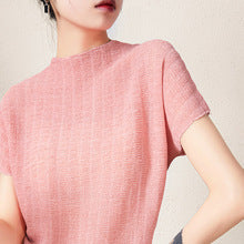 Retro Pleated Fashion Floral Suit Autumn and Winter New Miyake Elastic Top Waist Design Skirt Two-Piece Set