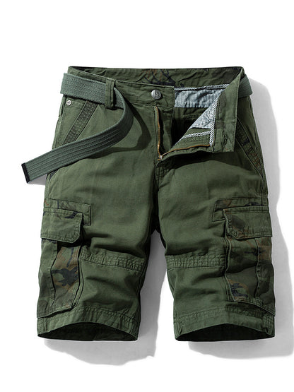 Camouflage Pants Men's Cargo Pants Loose Fit Summer Washed Cargo Shorts Cross-Border Exclusive B2021