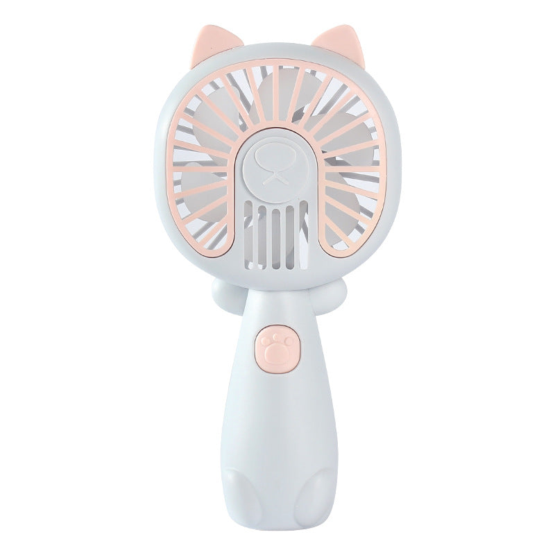 New cartoon mini fan summer outdoor portable USB rechargeable fan student dormitory desktop fan