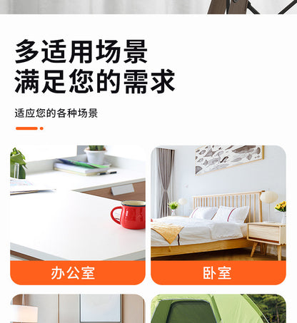 Tent Outdoor Fan Portable High Wind Rechargeable Electric Fan Camping Lighting Hook Household Summer Small Fan