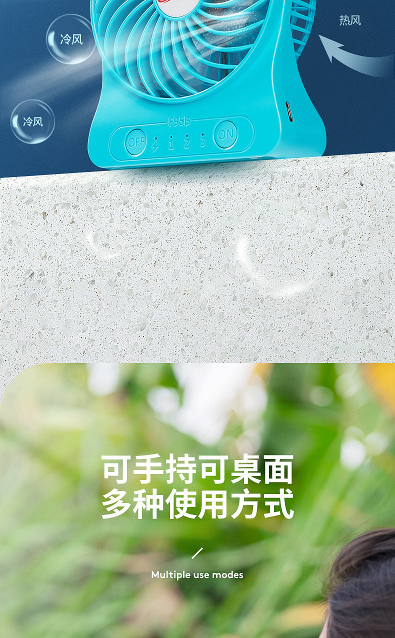 Gongtian Fan F95B Mini Portable Handheld Fan USB Charging High Wind Student Dormitory Dropshipping