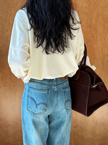 Lushi Japanese-Style Minimalist Thickened Brushed Corduroy Shirt for Women 2025 Autumn Inner Layering Base Shirt 3378
