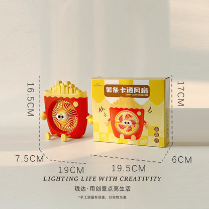 Food Toy Series Cartoon Electric Fan Summer Small Dormitory Fan USB Mini Fan Portable Handheld Fan