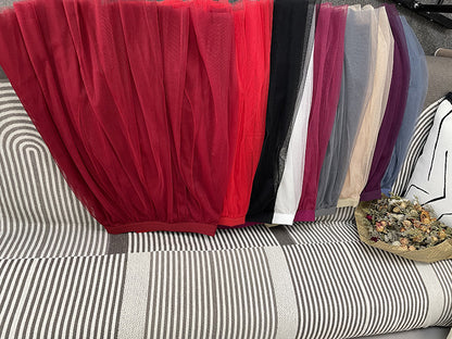 New Style Pleated Skirt, Slimming A-Line Skirt, Women's Spring and Summer Mesh High-Waisted Slim-Fit Elegant Versatile Skirt