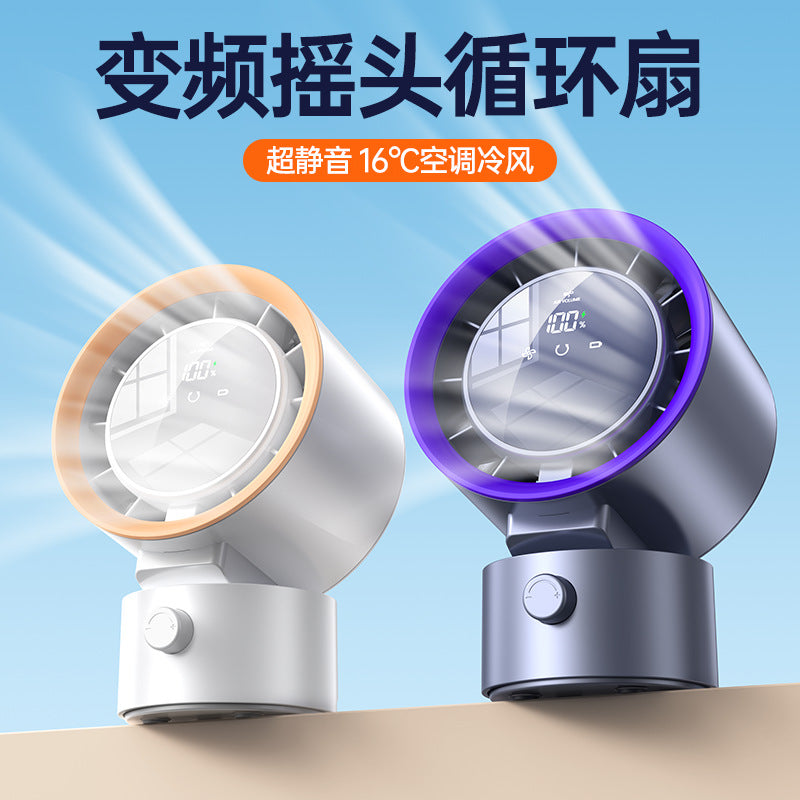 Cross-border new waist fan outdoor site lighting large capacity neck fan portable waist fan