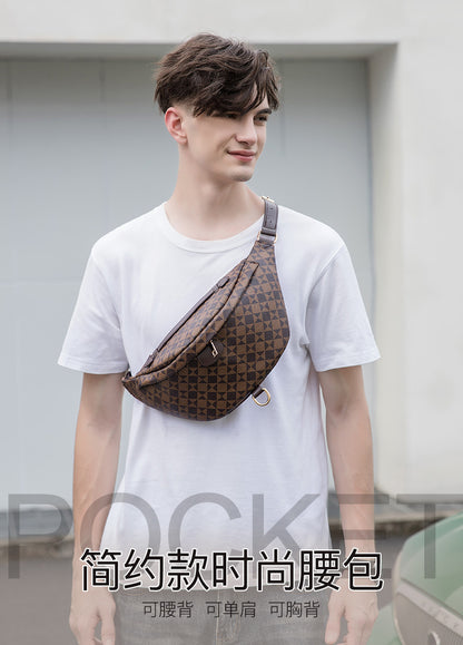 Wear-Resistant Waist Bag for Construction Site Work for Men and Women 2025 Spring and Summer New European and American Casual Versatile Trendy Big-Name Outdoor Chest Bag