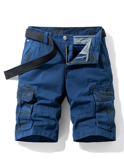 Camouflage Pants Men's Cargo Pants Loose Fit Summer Washed Cargo Shorts Cross-Border Exclusive B2021