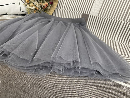 New Style Pleated Skirt, Slimming A-Line Skirt, Women's Spring and Summer Mesh High-Waisted Slim-Fit Elegant Versatile Skirt