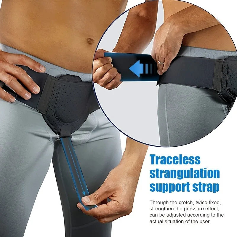 Inguinal Hernia Belt Truss Sports Hernia Support Pain Relief Recovery Strap for Surgical Recovery And Sports Injuries