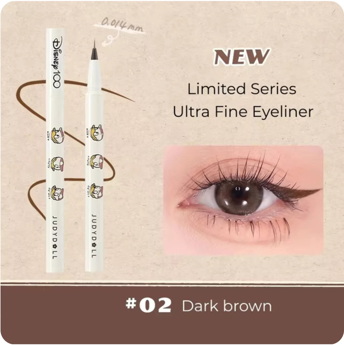 Judydoll New Black Liquid Eyeliner Pencil Waterproof 24 Hours Long Lasting Eye Makeup Smooth Superfine Eye Liner Pen