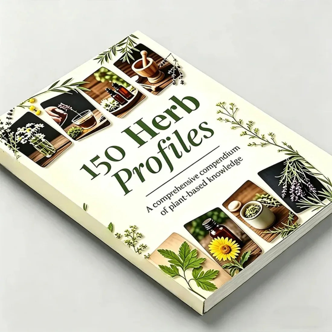 Herbal Medicine Book 150 Herb Profiles Natural Remedies Guide Medicinal Plants Encyclopedia Home Healing Reference Book