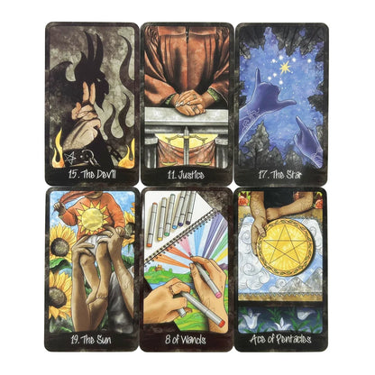 Out Of Hand Tarot Deck A 78 Tarot cards Art Unique Divination Board Games Taro Playing Full English Mysterious