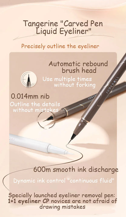 Judydoll New Black Liquid Eyeliner Pencil Waterproof 24 Hours Long Lasting Eye Makeup Smooth Superfine Eye Liner Pen