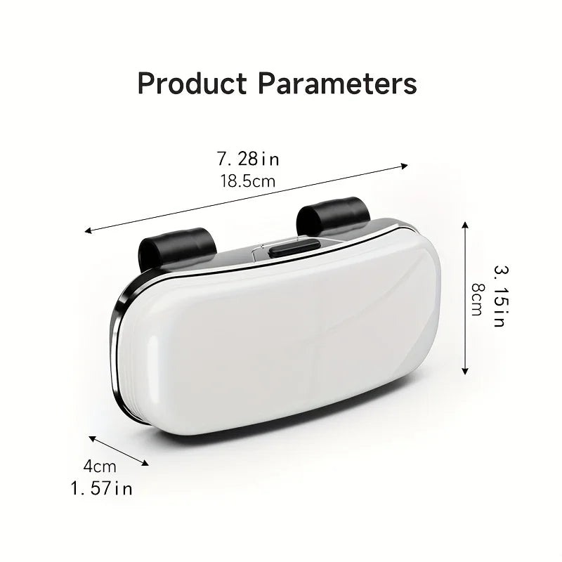 Car Sun Visor Glasses Storage Box One-Hand Operation Anti-Scratch Sunglasses Holder Eyeglass Case Sun Visor Car Lenses Holder