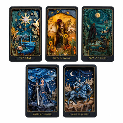 The Gilded Age Tarot | 78 Paper-Cut Art Cards | Includes a Guide, Suitable for Beginners and Experienced Readers