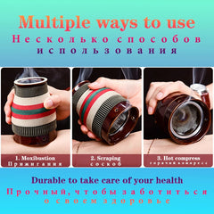 Hand Holding Moxibustion Scraping Pot High Quality Ceramic Material Moxa Stick Burner Cup Warm Compress Acupunture Therapy
