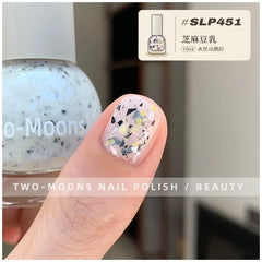 Two Moons 10ml Water-Based Peel Off Nail Glitter Nail Lacquer Quick Drying Nail Art All For Manicure Regular Nail Long Lasting