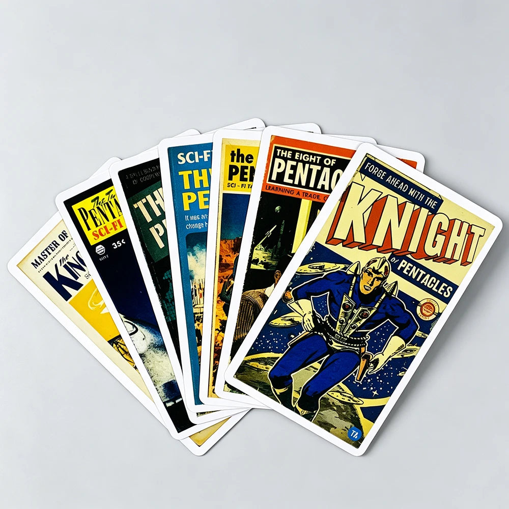 Todd Alcott's Sci-Fi Tarot Cards A 78 Science-Fiction-themed Tarot Deck English Versions Divination Deck Board Playing Game