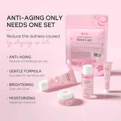 LAIKOU Sakura Skin Care Sets Facial Cleanser Face Cream Serum Toner Moisturizing Brightening Anti Wrinkles Skin Care Kit