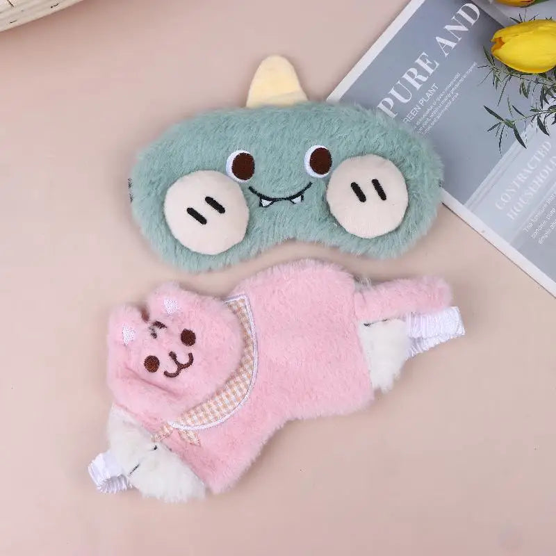 Cute Cartoon Plush Sleep Eye Mask Light Blocking Sleeping Eye Cover Protective Eye Mask Comfortable Soft
