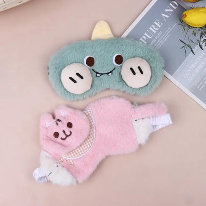 Cute Cartoon Plush Sleep Eye Mask Light Blocking Sleeping Eye Cover Protective Eye Mask Comfortable Soft