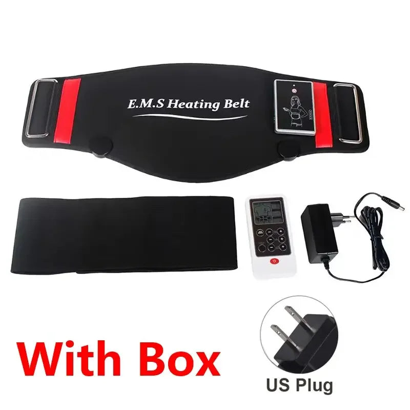 EMS Abdominal Toning Belt Electric Muscle Stimulation Muscle Toner Portable Fitness Massager Waist Trainer Body Slimming Shaping