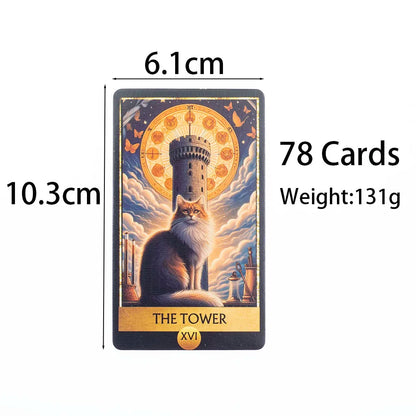 cat tarot cat tarot deck tarot cards 78 card tarot deck beginner tarot deck tarot reading fortune telling cards spiritual gifts witchy gifts mystical gifts cat lover gift divination tools oracle and tarot metaphysical shop tarot collector spirituality tar