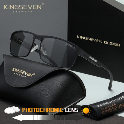 KINGSEVEN Men Polarized Sunglasses Driving UV400 Anti-Glare High Quality Glasses Male Causal Rectangle Fashion Outdoor Eyewear