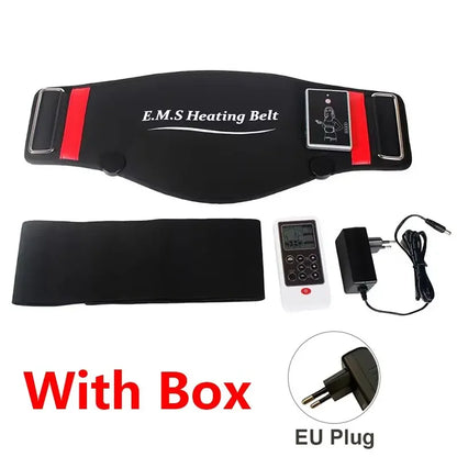 EMS Abdominal Toning Belt Electric Muscle Stimulation Muscle Toner Portable Fitness Massager Waist Trainer Body Slimming Shaping