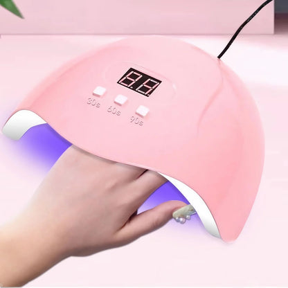 YIKOOLIN Professional Nail Art Kit With LED UV Nail Lamp Gel Curing Machine Electric Nail File Drill Manicure Tools Set