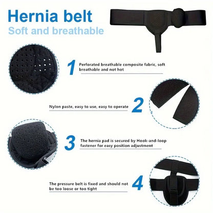 Inguinal Hernia Belt Truss Sports Hernia Support Pain Relief Recovery Strap for Surgical Recovery And Sports Injuries