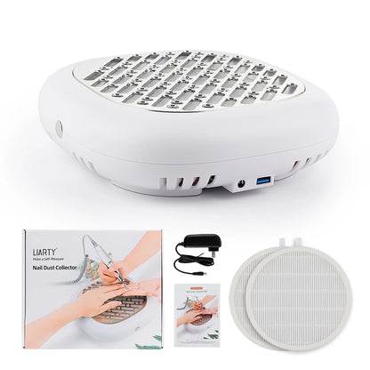 130W Powerful Brushless Nail Dust Collector Super Suction Nail Dust Extractor Nail Art Manicure Fan Vacuum Cleaner With 2 Filter