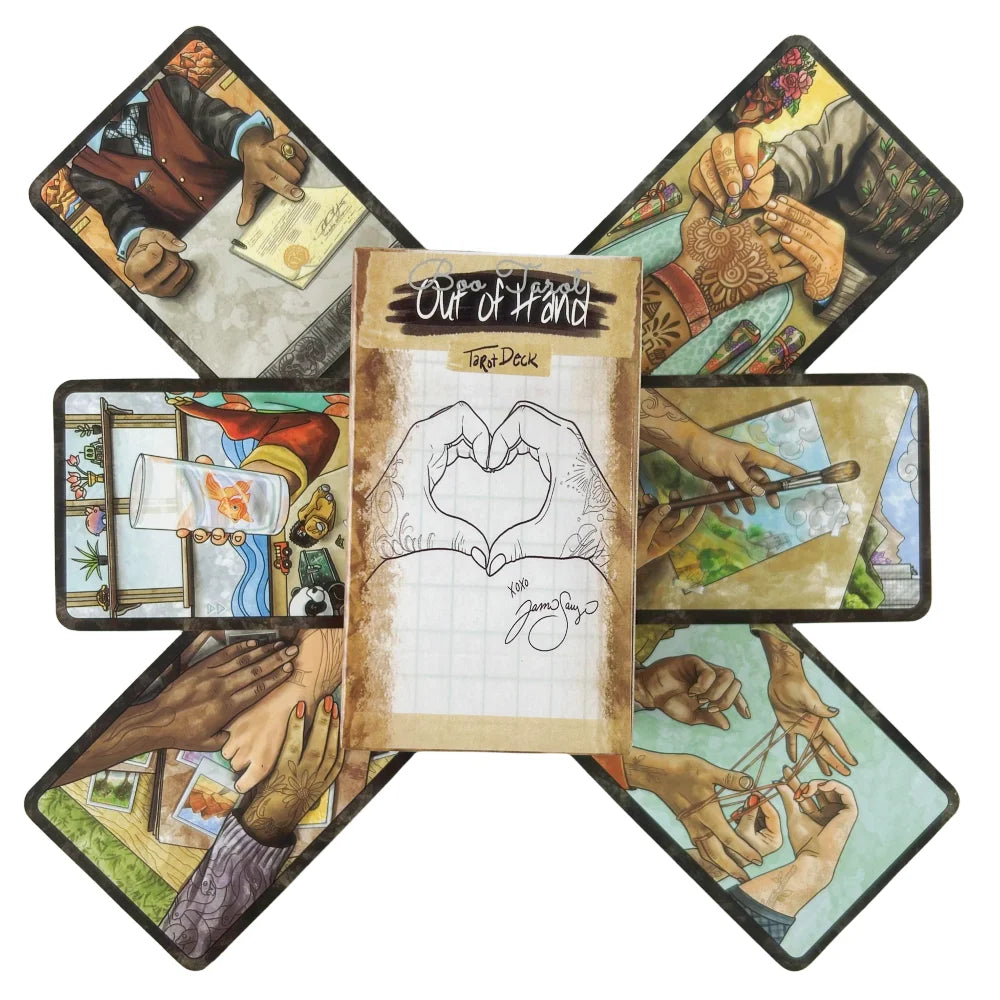 Out Of Hand Tarot Deck A 78 Tarot cards Art Unique Divination Board Games Taro Playing Full English Mysterious