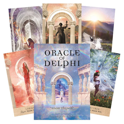 10.4*7.3cm Oracle of Delphi: Prophecies from the Eternal Priestess 44 Pcs Oracle Cards