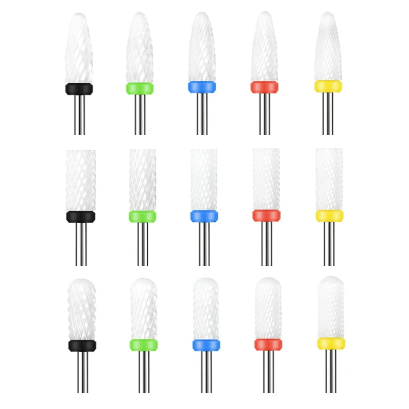Professional Ceramic Nail Drill Bits Rotate Electric Polishing Milling Cutter Gel Polish Remover Manicure Machine Accessories