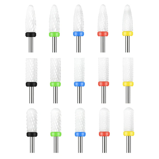 Professional Ceramic Nail Drill Bits Rotate Electric Polishing Milling Cutter Gel Polish Remover Manicure Machine Accessories