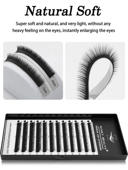 winky beauty Mink Individual Bottom Eyelash Extension B/C Curl 5-7Mix Professional Under Lash Make up Natural False Lashes