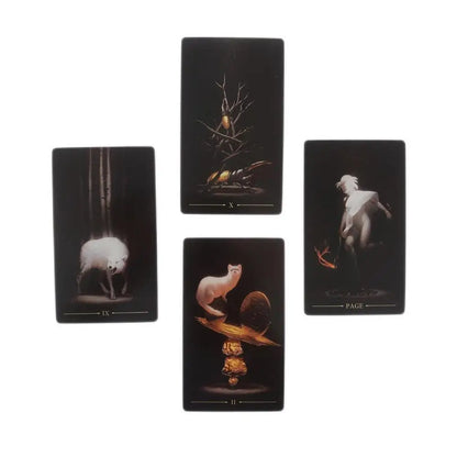 True Black Tarot Cards 78 Cards Set Divination Game Gift Board Table Game Oracles and Divination