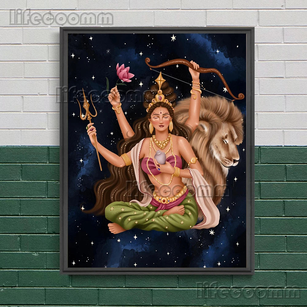 Wicca Witch,Goddess,Beetle,Bee,Wall Art Canvas Painting Mysterious Witchcraft Element Art Poster And Print Home Decor Unframed