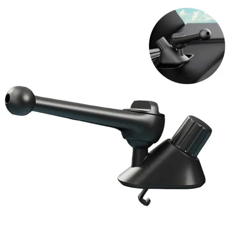 Car Phone Holder Mount Base 17mm Ball Head Air Vent Clip Adjustable Extension Arm For Dashboard Windshield Compatible All Phones