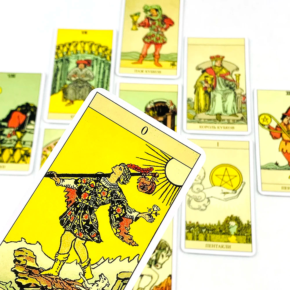 Russian Tarot Cards 78 Tarot Deck With Paper Guidebook,Classic Design For Beginners & Pros, Ideal For Divination, Meditation