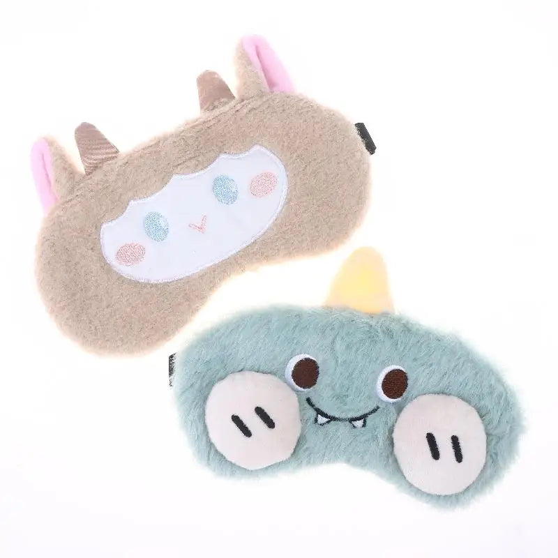 Cute Cartoon Plush Sleep Eye Mask Light Blocking Sleeping Eye Cover Protective Eye Mask Comfortable Soft