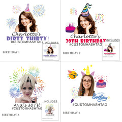 Custom Cheap Birthday Favors Temporary Tattoo With Face Photo, Cheers and Beers, Fiesta Favor